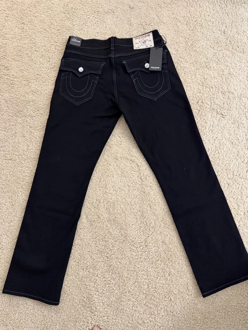 True Religion man relax straight in Black